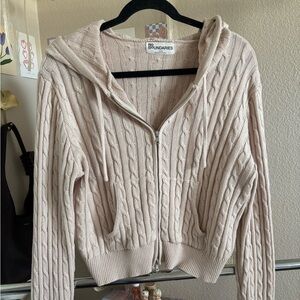 𐙚 No Boundaries Cable Zip Up Hooded Jacket